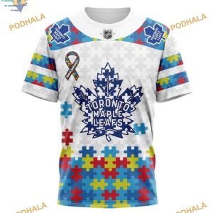 Custom Autism Awareness NHL Toronto Maple Leafs Hoodie 3D 3