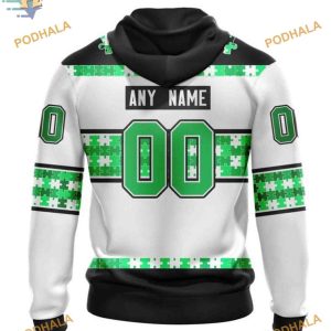 Custom Autism Awareness Name And Number NHL Dallas Stars Hoodie 3D 2