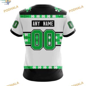 Custom Autism Awareness Name And Number NHL Dallas Stars Hoodie 3D 4