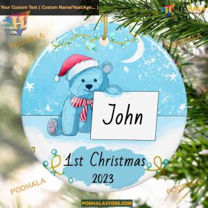 Custom Baby's First Christmas 2023 Ornament
