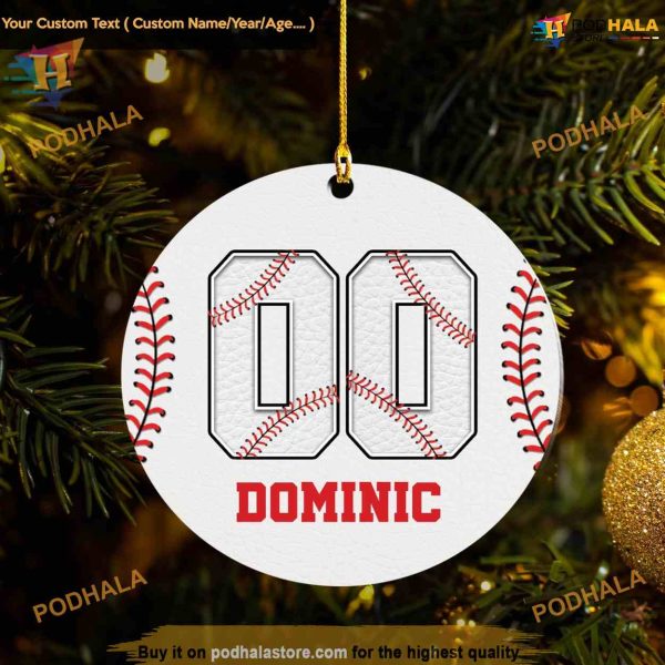 Custom Baseball Ornaments 2023, Personalized Family Ornaments