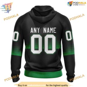 Custom Black And Gradient Design NHL Dallas Stars Hoodie 3D 2