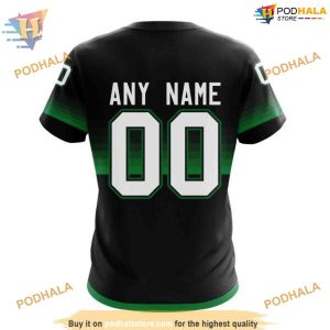 Custom Black And Gradient Design NHL Dallas Stars Hoodie 3D 4