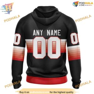 Custom Black And Gradient Design NHL Detroit Red Wings Hoodie 3D 2