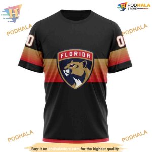 Custom Black And Gradient Design NHL Florida Panthers Hoodie 3D 3