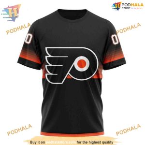 Custom Black And Gradient Design NHL Philadelphia Flyers Hoodie 3D 3