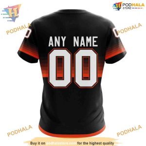 Custom Black And Gradient Design NHL Philadelphia Flyers Hoodie 3D 4