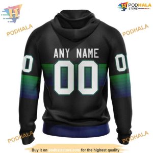 Custom Black And Gradient Design NHL Vancouver Canucks Hoodie 3D 2