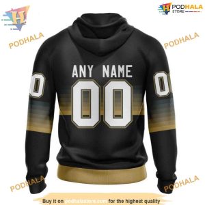 Custom Black And Gradient Design NHL Vegas Golden Knights Hoodie 3D 2