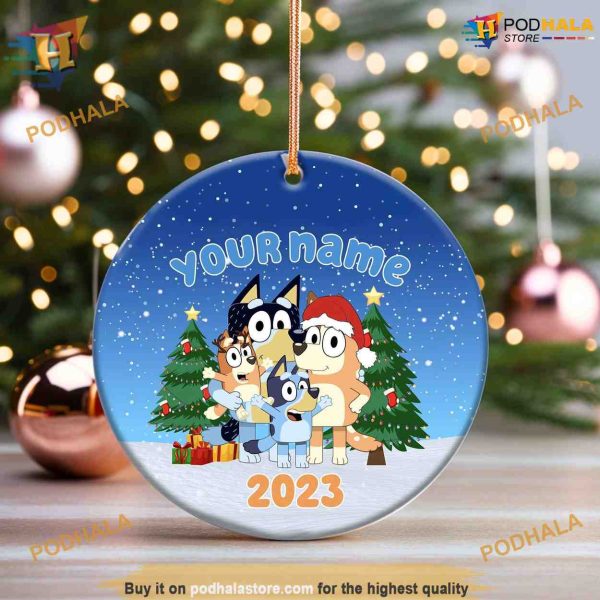 Custom Bluey Dog Ornament, Funny Christmas Ornaments, Festive Gift