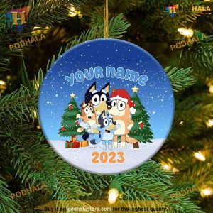 Custom Bluey Dog Ornament Funny Christmas Ornaments Festive Gift 2