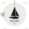 Custom Boating Family Christmas Keepsake, Nautical Holiday Decor