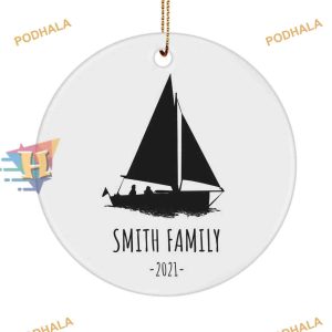 Custom Boating Family Christmas Keepsake, Nautical Holiday Decor