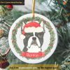 Custom Boston Terrier Holiday Ornament, Best Family Christmas Gifts