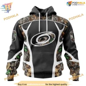 Custom Camo Hunting Design NHL Carolina Hurricanes Hoodie 3Ds 1
