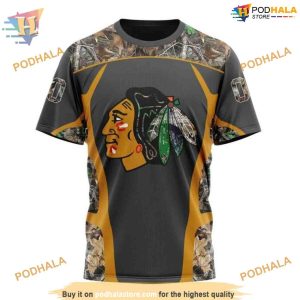 Custom Camo Hunting Design NHL Chicago Blackhawks Hoodie 3D 3