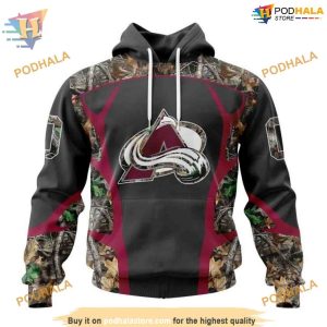 Custom Camo Hunting Design NHL Colorado Avalanche Hoodie 3D Sweatshirt 1