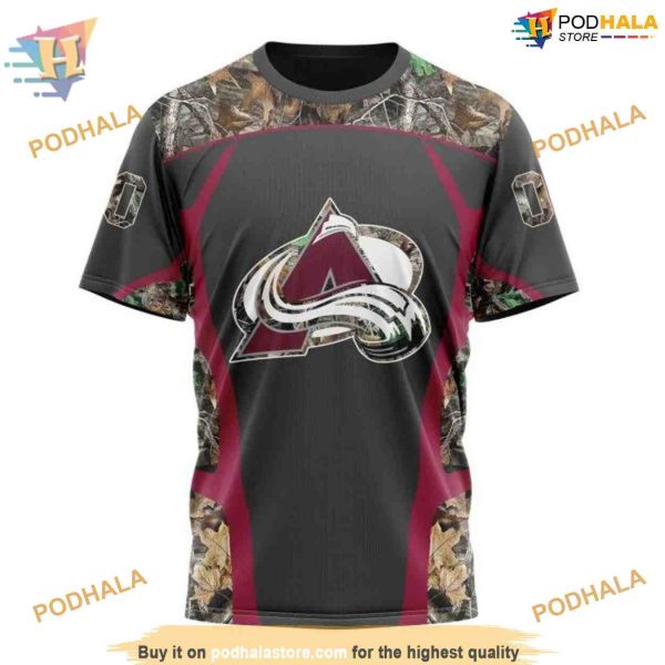 Custom Camo Hunting Design NHL Colorado Avalanche Hoodie 3D Sweatshirt