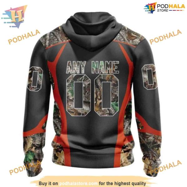 Custom Camo Hunting Design NHL Edmonton Oilers Hoodie 3Ds