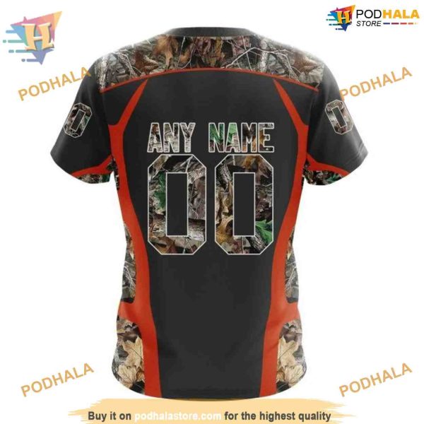 Custom Camo Hunting Design NHL Edmonton Oilers Hoodie 3Ds