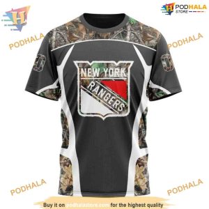 Custom Camo Hunting Design NHL New York Rangers Hoodie 3D 3