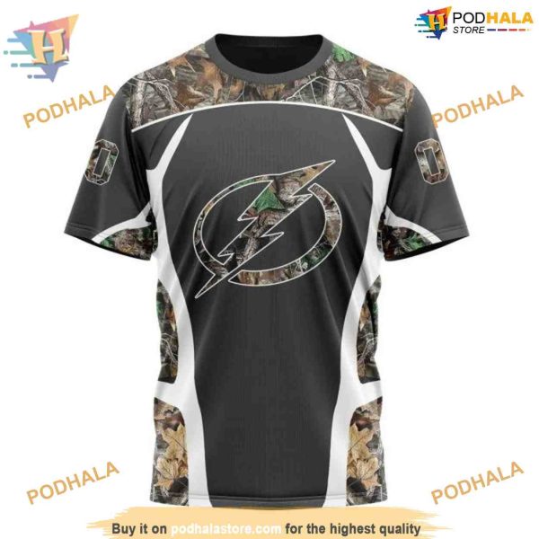 Custom Camo Hunting Design NHL Tampa Bay Lightning Hoodie 3D