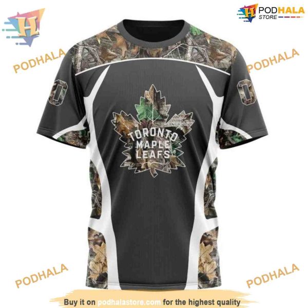 Custom Camo Hunting Design NHL Toronto Maple Leafs Hoodie 3D