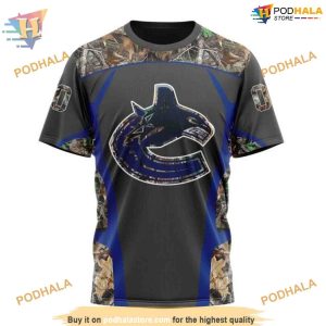 Custom Camo Hunting Design NHL Vancouver Canucks Hoodie 3D 3