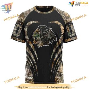 Custom Camo Hunting NHL Chicago Blackhawks Hoodie 3D 3