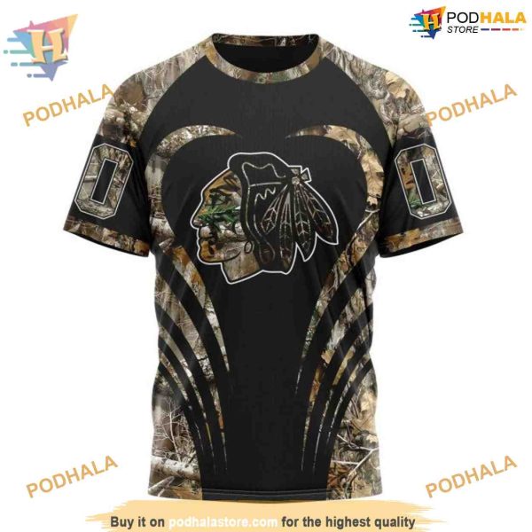 Custom Camo Hunting NHL Chicago Blackhawks Hoodie 3D