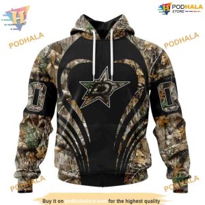 Custom Camo Hunting NHL Dallas Stars Hoodie 3D Shirt 1