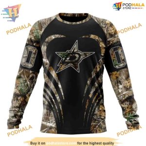 Custom Camo Hunting NHL Dallas Stars Hoodie 3D Shirt 3