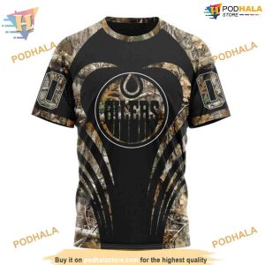 Custom Camo Hunting NHL Edmonton Oilers Hoodie 3D 3