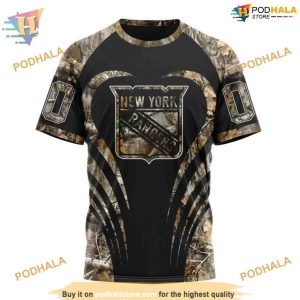 Custom Camo Hunting NHL New York Rangers Hoodie 3D 3