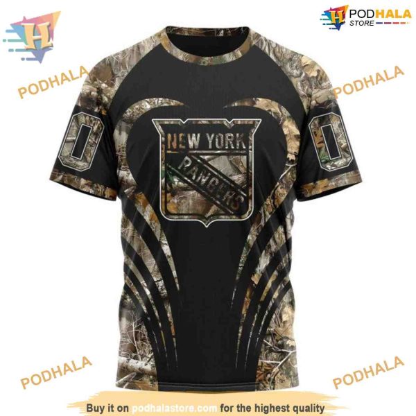 Custom Camo Hunting NHL New York Rangers Hoodie 3D
