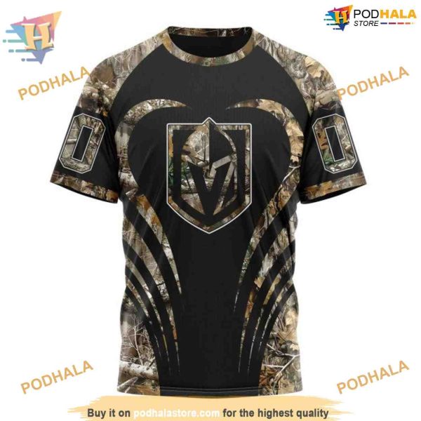 Custom Camo Hunting NHL Vegas Golden Knights Hoodie 3D Shirt