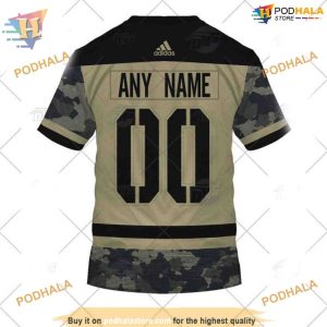Custom Camo Military Appreciation Jersey NHL Tampa Bay Lightning Hoodie 3D 2