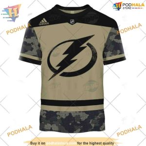 Custom Camo Military Appreciation Jersey NHL Tampa Bay Lightning Hoodie 3D 3