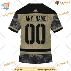 Custom Camo Military Appreciation Team Authentic Jersey NHL Carolina Hurricanes Hoodie 3D 2
