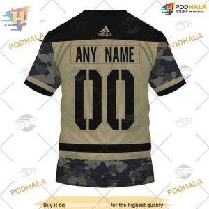 Custom Camo Military Jersey NHL Edmonton Oilers Hoodie 3D 1
