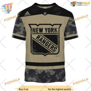 Custom Camo Military Jersey NHL New York Rangers Hoodie 3D 3