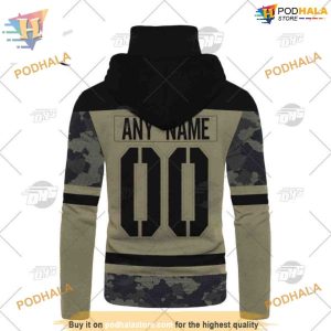 Custom Camo Military Jersey NHL Vancouver Canucks Hoodie 3D 4