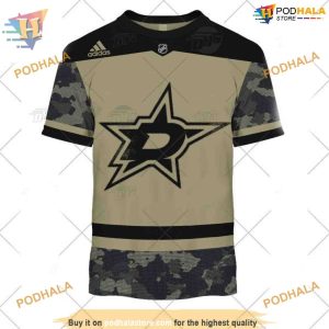 Custom Camo Military Practice Jersey NHL Dallas Stars Hoodie 3D 3
