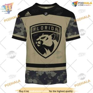 Custom Camo Military Practice Jersey NHL Florida Panthers Hoodie 3D 3