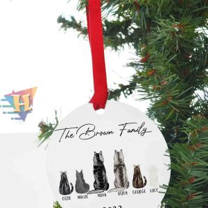 Custom Christmas Canine Ornament, Fun Family Christmas Gifts