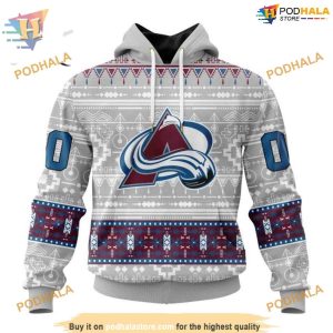 Custom Custom Native Design NHL Colorado Avalanche Hoodie 3D Sweatshirt 1