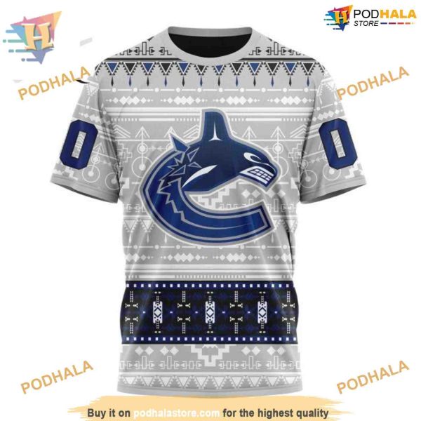 Custom Customized Native Design NHL Vancouver Canucks Hoodie 3D