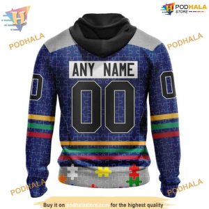 Custom Design Autism Concept NHL Tampa Bay Lightning Hoodie 3D 2