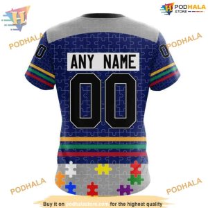 Custom Design Autism Concept NHL Tampa Bay Lightning Hoodie 3D 4
