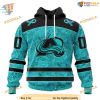 Custom Design Fight Ovarian Cancer NHL Colorado Avalanche Hoodie 3D Sweatshirt